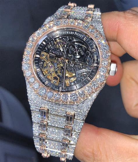 ap skeleton watch iced out.